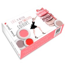 S2-297  Life is better with sweet(s) colours , set van 4 gel colours, 5gr