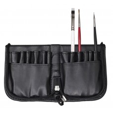 14-113 Brush bag / penselentas uit zwart kunst leder