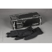 Latex Handschoenen zwart - Gr. L